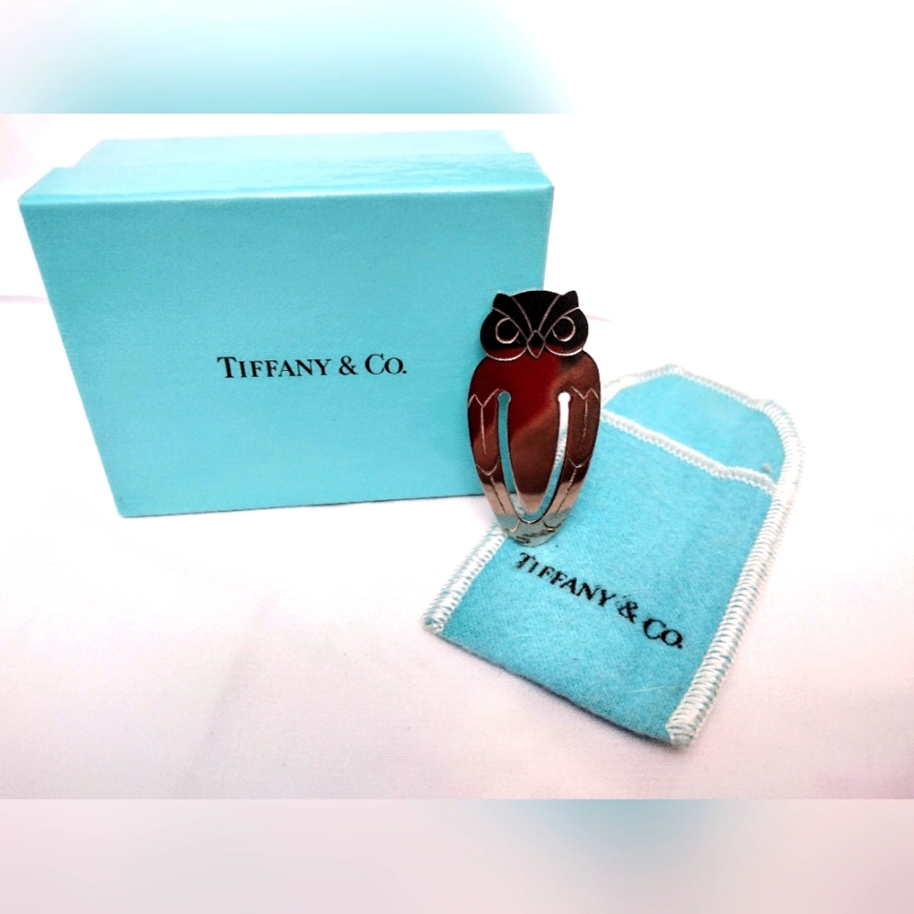 Vintage Tiffany & Co Silver Owl Bookmarker